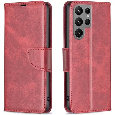 Produktbild von Mobigear Premium Handyhülle für Samsung Galaxy S25 Ultra – Klapphülle mit Portemonnaie – Rot
