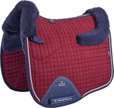 Zdjęcie produktu dla Premier Equine Cc Merino Wool European Dressage Square Satteldecken Rot Full Rot Full