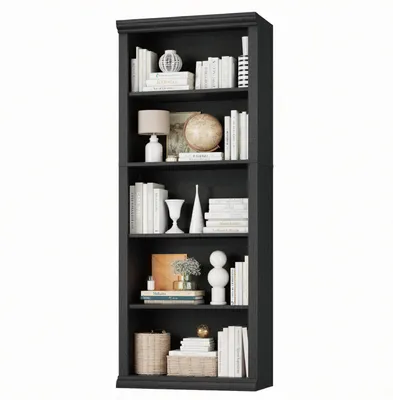Immagine prodotto di Libreria a 5 ripiani, dimensioni 60 x 29,7 x 153 cm, colore nero