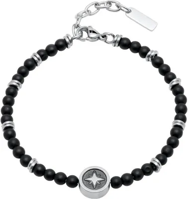 Produktbild von Armband Kompass Edelstahl Onyx