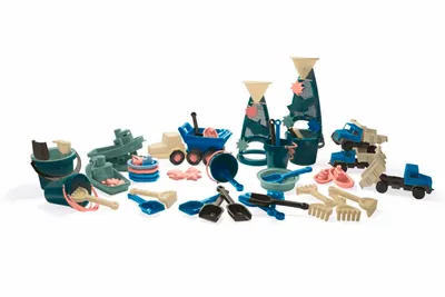 Produktbild von Dantoy Sandset Blue Marine recyceltes Spielzeug 59-teilig nachhaltig