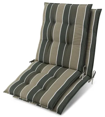 Produktbild von Beautissu 2er Set Niedriglehner Auflage Sun-NL 100x50x8cm Grün-Gestreift