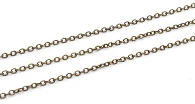 Produktbild von Vintageparts Ankerkette Messing antik Bronze verlötet 2x1,5mm, 2 m