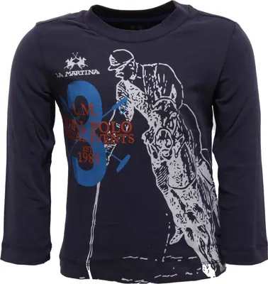 Immagine prodotto di 4960W maglia bimbo LA MARTINA JUNIOR boy Cotone blue t-shirt kid