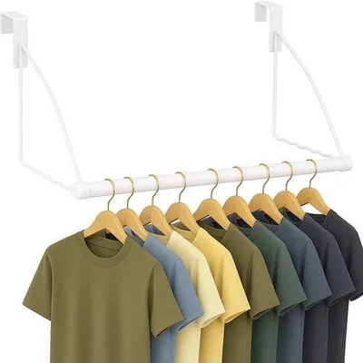 Produktbild von Famanu Türhaken Über-Tür Kleiderhaken für Kleidung und Handtücher, platzsparendes Design, weiß