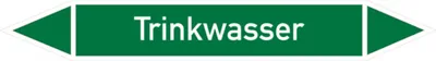 Produktbild von Dreifke® Rohrleitungsetikett, Trinkwasser | Folie selbstklebend | 187x26 mm, ...