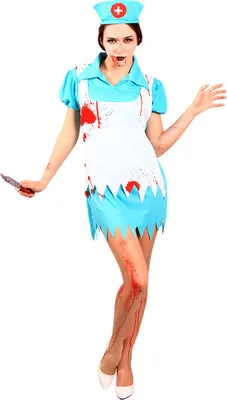 Produktbild von Kostüm blutige Krankenschwester Zombie Halloween Größe: 40-42