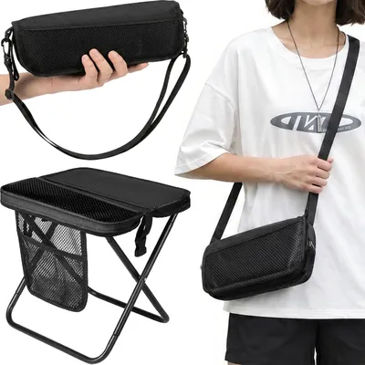 Obrázok produktu pre Skladacia stolička 2v1, s taškou, nosnosť 120 kg, pre kempovanie