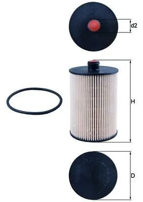 Zdjęcie produktu dla Filtr paliwa KNECHT KX 217D