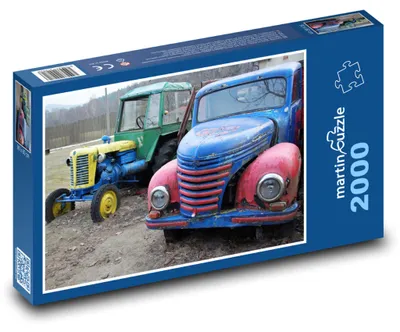 Produktbild von Puzzle 2000 Klassische Fahrzeuge auf dem Land - martinpuzzle