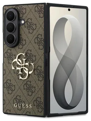 Obrázok produktu pre Puzdro Guess 4G zPolyuretáns kovovým logom pre Samsung Galaxy Z Fold 8 Ultra, hnedé