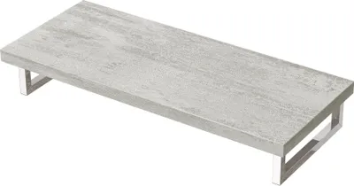 Produktbild von Mai & Mai Waschbeckenauflage 45x120cm inkl. Edelstahlkonsolenträger Waschtischhalter gebürstet Greige