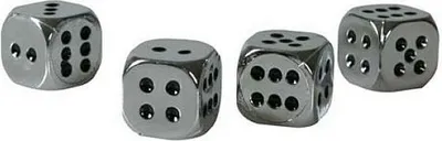 Produktbild von California-Dices, Set 4 Ventilkappen - Cromo