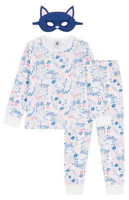 Productafbeelding van Pyjama voor kinderen, gemaakt van katoen, bedrukt met een bloemenmotief