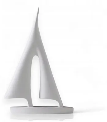 Produktbild von Dekorationsfigur Segelschiff Weiß 21.0 cm – Skulptur für Wohnzimmer, Regal und Büro – EstiloHome