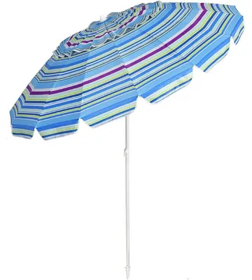 Obrázok produktu pre Plážový slnečník OP70716BL, 16 rebrá, modrej farby, priemer 244 cm