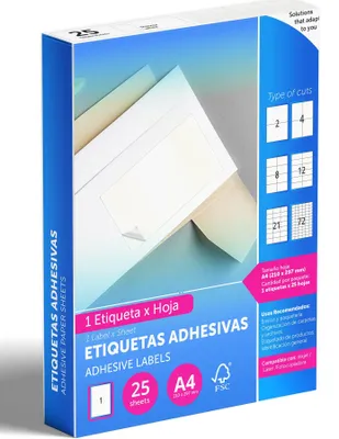 Immagine prodotto di Etichette adesive M-office per la stampa e l'etichettatura – Etichette autoadesive stampabili