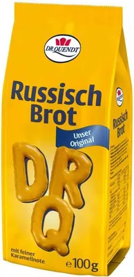 Produktbild von Dr Quendt Russisch Brot knusprig süße Buchstaben Plätzchen 100g