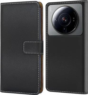 Produktbild von Handy Tasche für Xiaomi 12s Ultra Schutzhülle Bookstyle Etui Klapphülle Wallet Flip Cover Case Schwarz