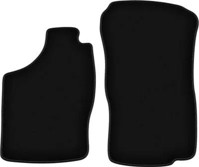 Produktbild von Wielganizator Velours-Autoteppiche vorne – passend für Opel Astra F (Schrägheck, Limousine, Kombi, Cabrio, Bj. 1991-2002) –  schwarz, passgenau, mit Befestigungen set 2 Stk.