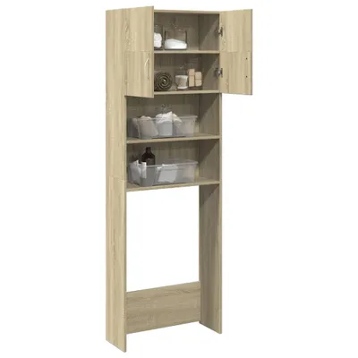 Produktbild von vidaXL Waschmaschinenschrank Sonoma-Eiche 64x25,5x190 cm Holzwerkstoff