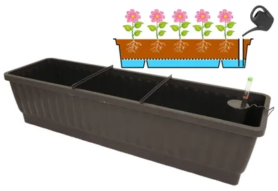Produktbild von XXL Blumenkasten mit Bew. Venezia 60 cm anthrazit