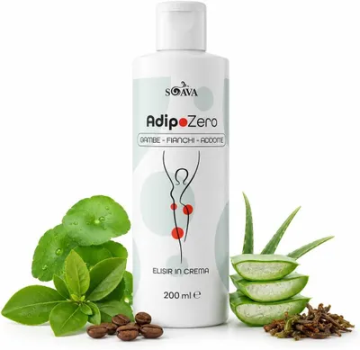 Immagine prodotto di AdipoZero Crema Snellente Anticellulite 200ml - Effetto Tonificante e Rassodante, Formula Drenante, Per Gambe, Glutei e Addome, Texture Leggera
