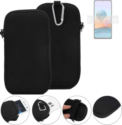 Produktbild von K-S-Trade Neopren-Hülle Handyhülle kompatibel mit Xiaomi Redmi Note 10 Pro Global Schutzhülle Neoprenhülle Sleeve Schutz-Hülle Gürtel Tasche
