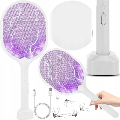 Produktbild von Elektrische Fliegenklatsche Insektenklatsche für Mücken Stromschlagende UV-Lampe