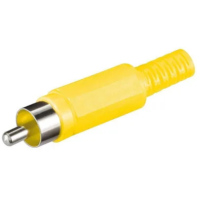 Immagine prodotto di goobay Cinch Stecker Kunststoff mit Knickschutz gelb (Bulk)