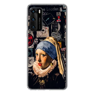 Produktbild von MuchoWow® Handyhülle Schutzhülle Hülle für Huawei P40 Das Mädchen mit dem Perlenohrring - Tätowierung - Vermeer Silikon Softcase Handy Hülle - Handytasche