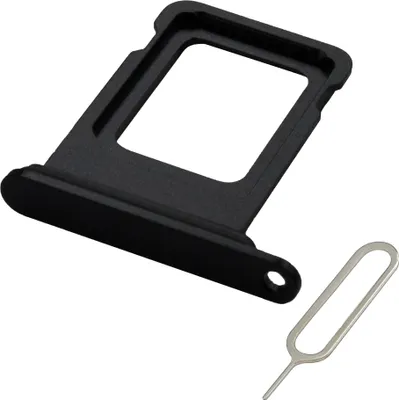 Immagine prodotto di MMOBIEL Supporto per scheda SIM per iPhone 15/15 Plus - Vassoio SIM - Nero
