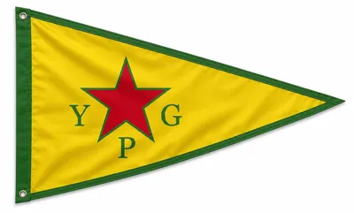 Kurdische Flagge (YPG) – Rechteckig, 100 x 70 cm