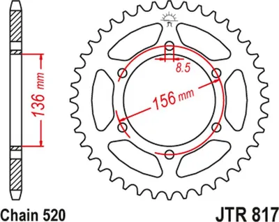 Image de Pignon JT JTR817,46