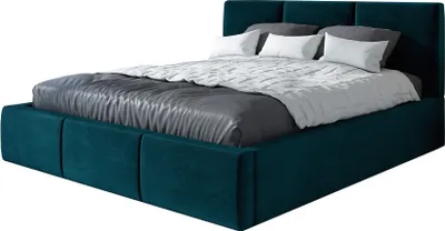 Produktbild von Polsterbett VERO 140x200 mit Matratze und Bettkasten. Farbe: Schwarz.