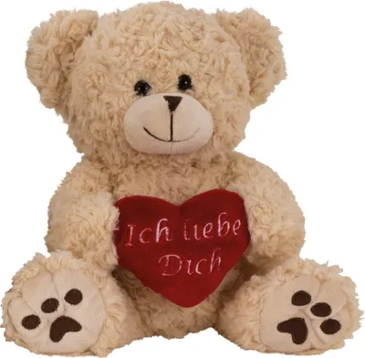 Produktbild von Teddy Bär Creme Weiß mit Herz "Ich liebe Dich" 25 cm Kuscheltier