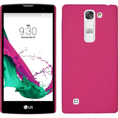 Produktbild von PhoneNatic Case kompatibel mit LG G4c - Hülle pink gummiert Hard-case + 2 Schutzfolien