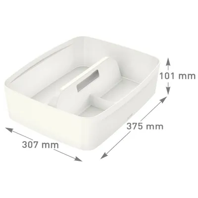 Immagine prodotto di LEITZ 5322-40-01 MyBox Einsatz für Aufbewahrungsboxen 6,0 l weiß 37,5 x 30,7 x 10,1 cm
