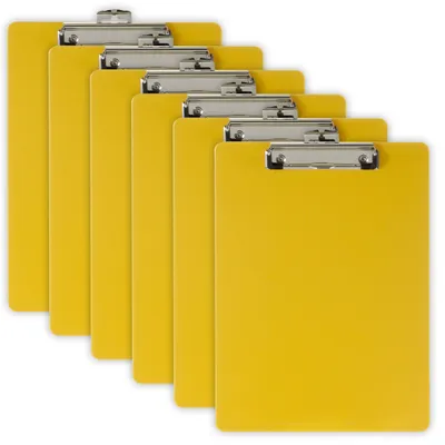 Immagine prodotto di Lavagna portatile Officemate realizzata in plastica riciclata, formato cartello, colore giallo, confezione da 6 pezzi