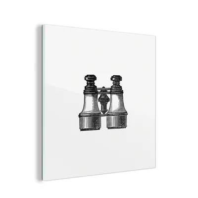 Obrázek produktu pro MuchoWow® Obrazy na skle - Nástěnné obrazy - Fotografie na skle Vintage - Dalekohledy - Starožitnosti 90x90cm Nástěnná dekorace ze skla - akrylová malba na sklo