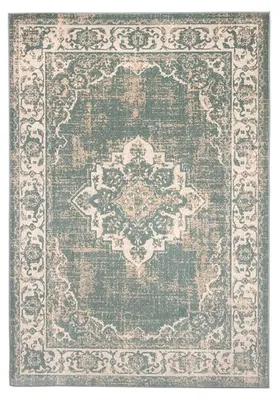 Produktbild von Teppich Vintage - Spring Medaillon Grün Creme