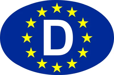 Produktbild von Aufkleber Europa-D 125 x 85 mm