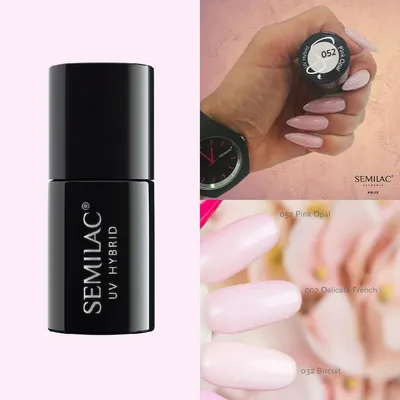 Produktbild von Semilac Hybrid-Lack 052 Rosa Opal - Transparent - 7 Ml
