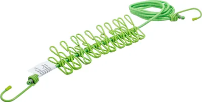 Immagine prodotto di BGS DIY 85535 | Corda per stendere il bucato | flessibile, lunghezza 1,9-2,4 m | con 10 clip