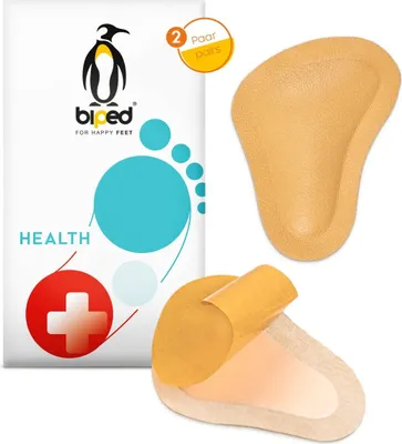 Produktbild von biped HEALTH 2 Paar T-Form Pelotten zum Einkleben in Schuhe und Sandalen – echt Leder z1780(41 - 42)