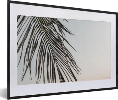Produktbild von MuchoWow® Gerahmtes Poster Sommer - Palme - Blatt 60x40 cm - Poster mit Schwarzem Bilderrahmen Wandposter Rahmen Foto Bilder - Schlafzimmer - Plakat in Rahmen - Drucken