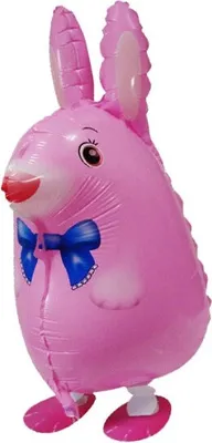 Produktbild von Folienballon Airwalker Pinker Hase, ca. 29.5 x 62 cm