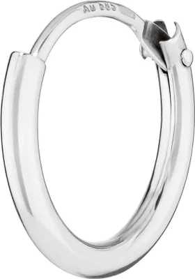 Produktbild von Einzel 585 Weißgold Creole Ohrring Ohrschmuck Rund Goldohrring 11mm 2571