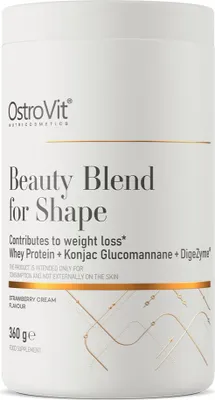 Produktbild von Proteinergnzung Proteinkonzentrat - WPC OstroVit Pulver 360 g Erdbeergeschmack