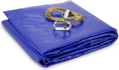 Produktbild von Rundbecken Abdeckplane 250g/m² blau/schwarz Ø 5,50 m